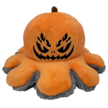 Mub - Halloween gave tilpasset foldbar græskar dukke plys legetøj Flip the pumpkin