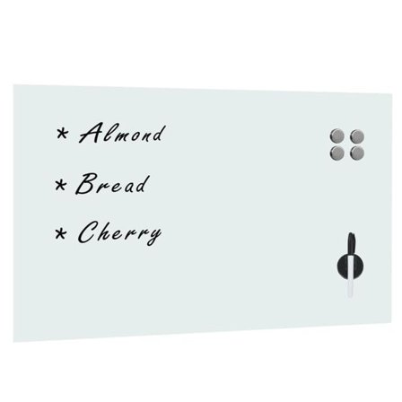 vidaXL Whiteboard magnetisk väggmonterad glas 100x60 cm