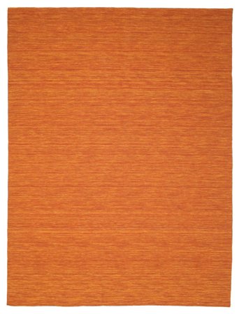 Kelim Loom 300X400 Large Orange Plain (Single Colored) Wool Rug