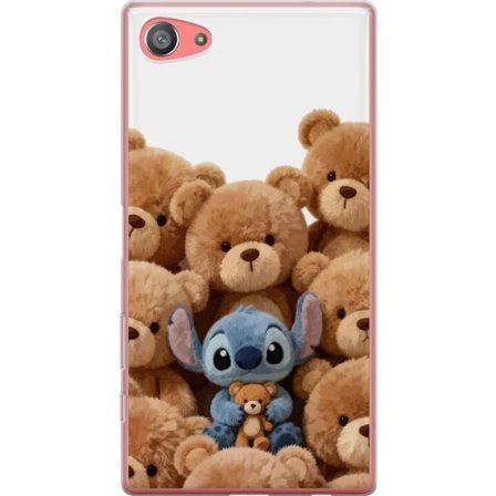 Kompatibel Mobilcover til Sony Sony Xperia Z5 Compact Sød og sikker illustration med Stitch omgivet af bamser, der skaber en varm og legende følelse