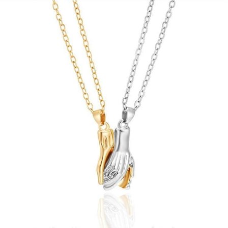 2 st Hand i Hand Par Halsband Magnetiska Halsband Ömsesidig Attraktion Löfte Långdistans Kärleksgåva (FMY)