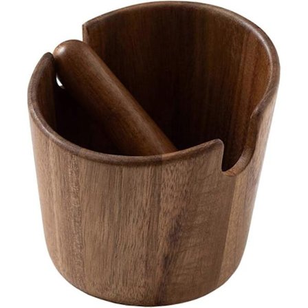 Kaffe Knock Box Espresso Kaffegrumsbeholder Træ Kaffemaskine Affaldsbeholder med Aftagelig Knock Bar Mini Kaffegrumsbeholder til Kaffe