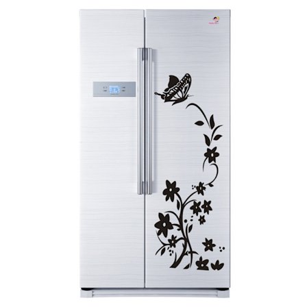 Spel Blomsterranka Väggklistermärken Kylskåp Avtagbar Konst för Hem Kök