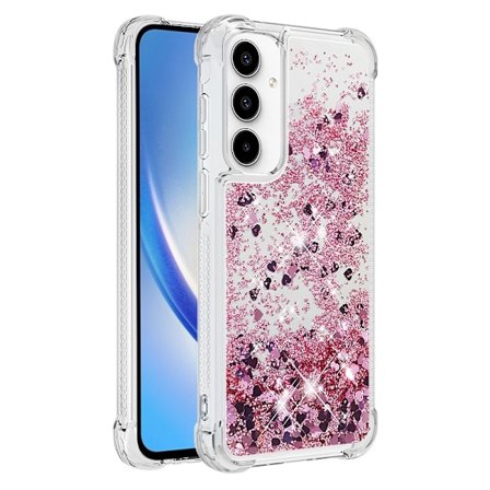 Glitter Bling TPU -kuori Samsung Galaxy A55 -ruusukulta