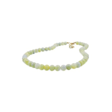 Halsband Pärlor 10mm Gul-grön 80cm - Gl01507-80