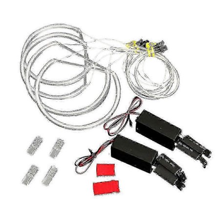 4x Ccfl Angel Eye Halo LED Ring Lys Hvit Ikke-Projektor Lampe Kompatibel med E46 3-serie