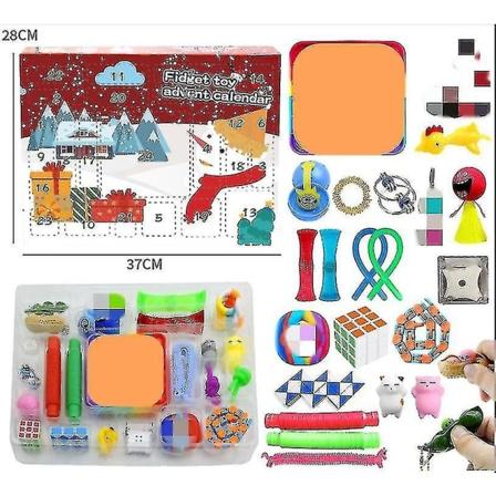 Joulun adventtikalenteri Lahja Fidget Toys Stress relief Fidget Lelu Sokealaatikko lapsille 9