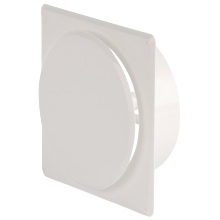 Flexit TVK Tallerkenventil hvit, abs 125 mm, Ventilasjon