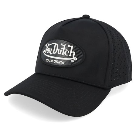 Von Dutch - Svart trucker Caps - Sport Oval Patch Black Trucker @ Hatstore
