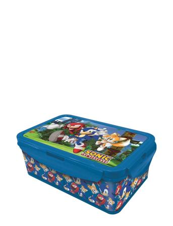 Sonic Lunch Box W/Removable Compartments, 21X13 Cm Home Meal Time Lunch Boxes Blue Sonic
