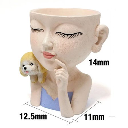 Kompakt Suckulent Planter 12,5x11x14cm Hart's Blandad[D]