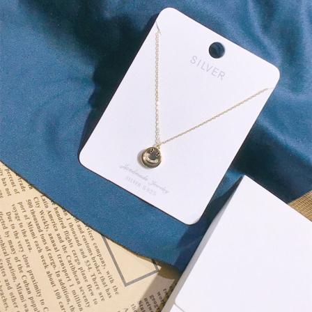 Elegant Kvinnor Halsband Sterling Silver Kvinna Fritillary Överlappande Smiley Face Rose Gold