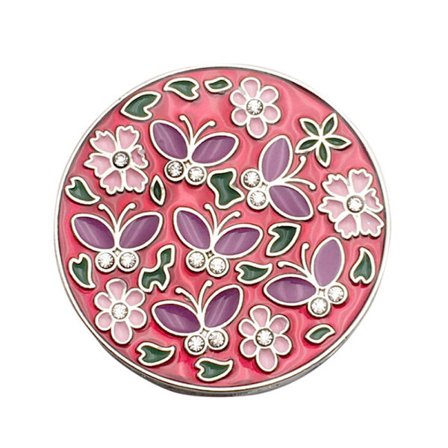 Sammenleggbar veske håndveske krok veske tote blomst form metall bag tabl