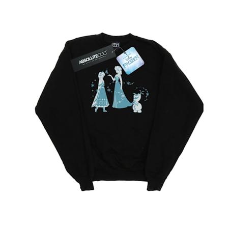 Disney Girls Frozen Magic Snowflakes Sweatshirt 12-13 år Svart Black 12-13 Years