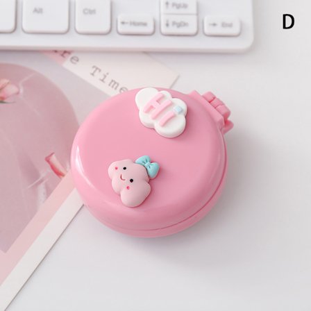 Bärbar resevikbar hårborste med spegel Kompakt ficka S