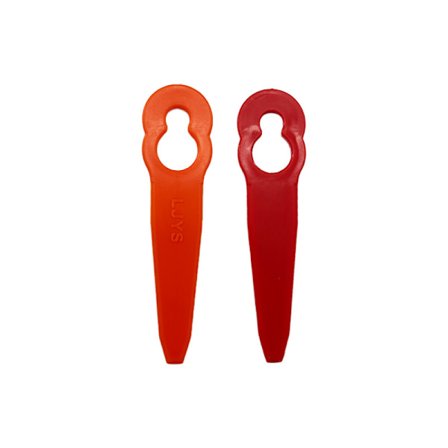 Sæt med 100 klinger, polycut 2 - 2 flade brede plæneklipper plast klinge fsa45 havearbejde Klipper tilbehør græskarform l83 plast klinge til trådløs 