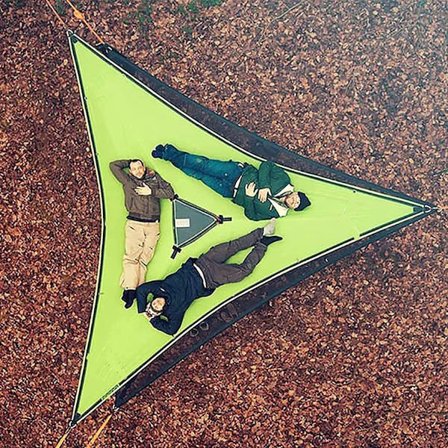 Air Multi - person triangle hammock portable Mesh Fabric hammock air Tree tent leisure net bed(2.8*2.8M)
