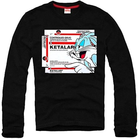 Långärmad T-shirt Ketamin Ecstasy Rave Bunny Bugs Techno