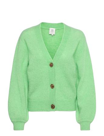 Brook Knit Drop Shoulder Cardigan Strikkegenser Cardigan Grønn Second Female