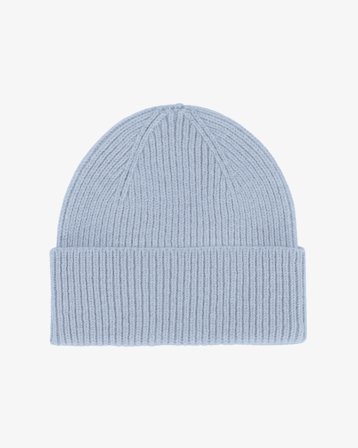 Merino Wool Beanie - Polar Blue