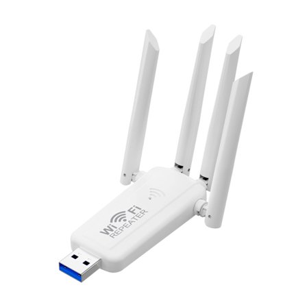 wifi-extender, trådløs USB4 signalforstærker 300mbps (hvid)