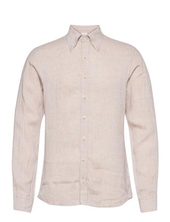 Harry 3 Slim Shirt Wash Skjorte Casual Creme Oscar Jacobson