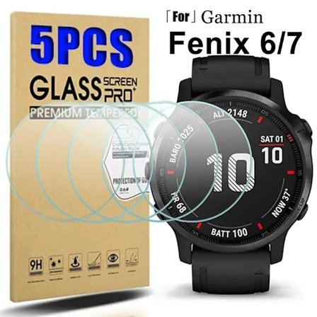 Herdet glass for Garmin Fenix 7 7S 7X 6S 6X Pro Sapphire HD skjermbeskytterfilm for Fenix 7 7S 7X Smartwatch-tilbehør for Fenix 6S 1PCS