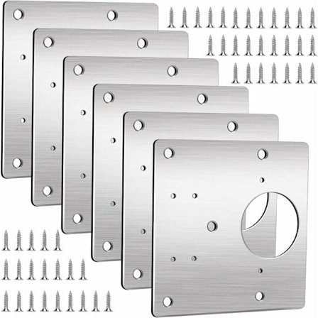 6 kpl 90*90mm ruostumattomasta teräksestä valmistettu kiinnityslevy ruuvi aluslevy työkaluhuoneen pidike