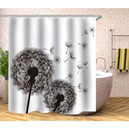 Antimögel duschdraperi, original duschdraperi, maskintvättbar och vattentät, 180*180MaskrosVit