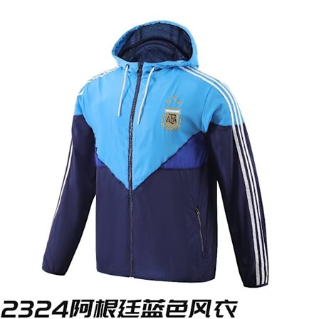 Mub- Fotball Treningsjakke Fall Langarmet 2324 Argentinsk blå trenchcoat