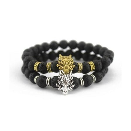 Pärlor sten rockarmband VARG