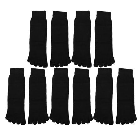 Toe Socks Breathable Five Finger Socks Prevent Foot Odor Running Socks Yoga Socks for Men Black