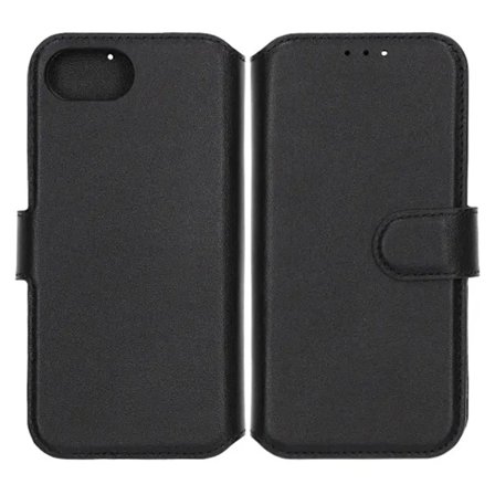 Rvelon Leather Wallet Case-iPhone 16e Black