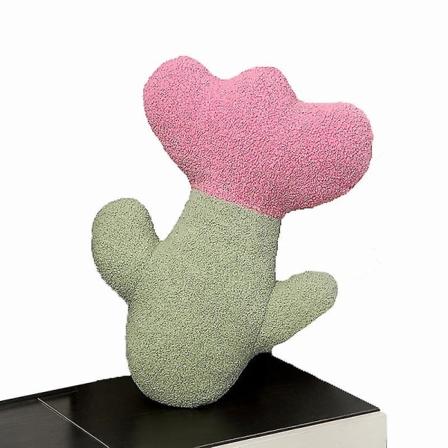 Tulppaanipehmolelu ruukkunukke kodin koristeeksi pink