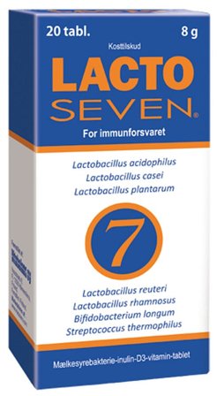 Vitabalans Oy LactoSeven 20 tabl., Helse & Madvarer, Ingredienser, Mælkesyrebakterier