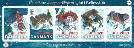 Danmark - Julemærke megaark 2020 - Utakket - Ufoldet