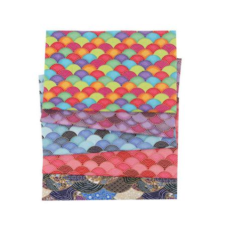 Förpackning Med 5 Bomullstyger Axelväska Syduk