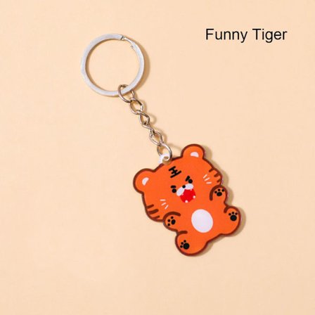 Tiger Keychain Bag Hängande hänge ROLIG TIGER ROLIG TIGER