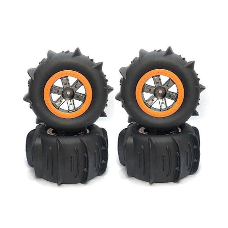4 stk. 110 mm padledekk snø sanddekk hjul for Xinlehong 9125 9116 9155 144001 124019 104009 RC C[HK]