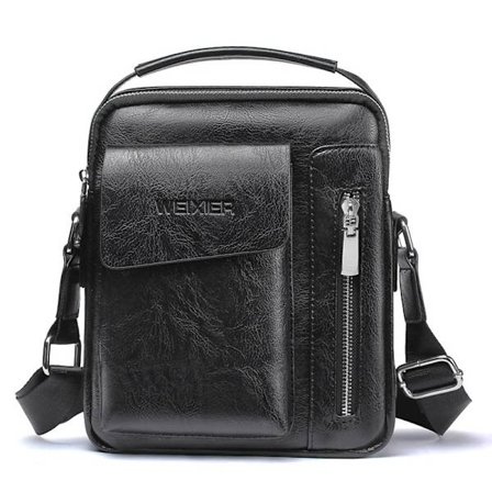 Men Inclined Shoulder Bags Crossbody Bag Handväskor PU Läderväsk - high quality