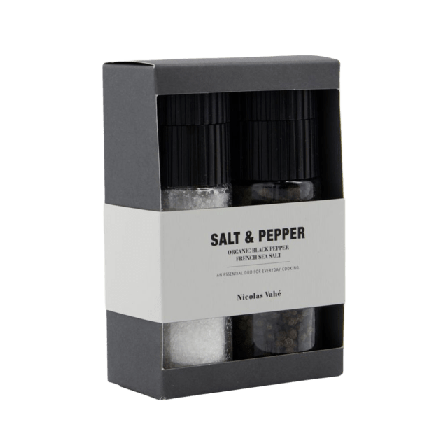 Nicolas Vahé Presentask, Salt & Organic Pepper Skafferi torrvaror 60g, 120g