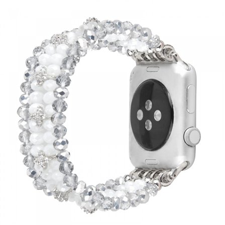 Pärlband för Apple Watch 40/38/41mm Serie 8 7 SE 6/5/4 Mode Söt Handgjord Pärla Elastiskt Armband