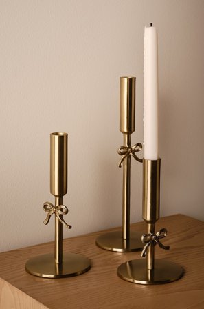 Jotex - Stearinlys 3-pakke Messing - BOWY - Kjøp Lysestaker hos Jotex