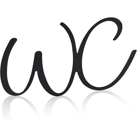 Selvklæbende Dørskilt, Vejrbestandigt Dørskilt 22 x 12 cm WC Klistermærker til Toiletdør og Væg, Sort