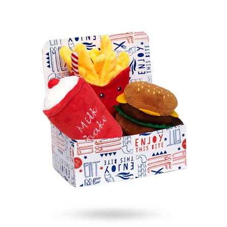 Urban Pup - Hamburger Meal Deal Box Hundleksak - Hundleksaker