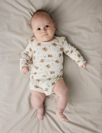 name it Nbnbody 3P Ls Jet Stream Bear Noos - Beige - 56