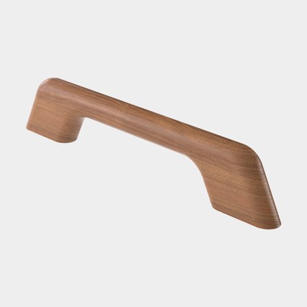 Boat handle / grab rail Roca, square profile, for screw, FSC-certified Teak, 1 grip - 330 x 61 x 24.5 mm