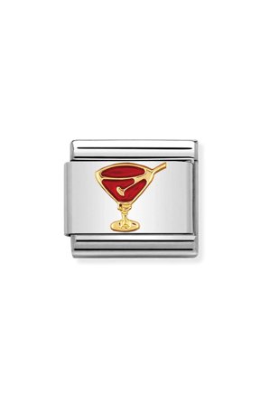 Fun 18k Gold & enamel Red Cocktail Glass