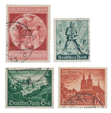 Tyske Rige 1940 - MICHEL 744-745+748-749 - Stemplet