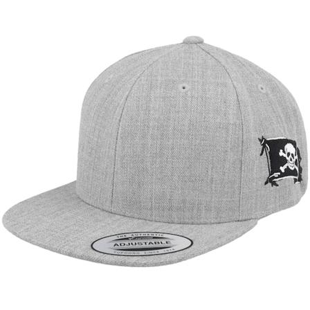 Iconic - Kids Pirate Flag Side Heather Grey Snapback Snapback Grey Cap - @ Hatstore
